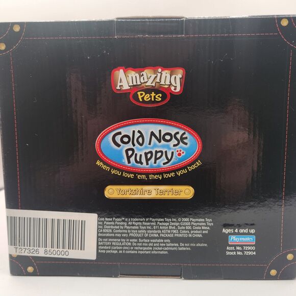 Playmates Amazing Pets Cold Nose Puppy Yorkshire Terrier Open Box Barks Wag Tail - Picture 11 of 16
